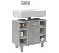 Bathroom Cabinet Concrete Grey 60 x 32 x 53.5 cm Engineered Wood Door Handle
