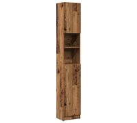 Bathroom Cabinet Cupboard Storage Rack Washer Shelf Engineered Wood vidaXL