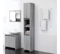 (grey sonoma) vidaXL Bathroom Cabinet Cupboard Storage Rack Washer Shelf Engineered Wood