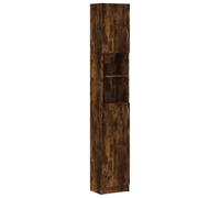 Bathroom Cabinet Cupboard Storage Rack Washer Shelf Engineered Wood vidaXL