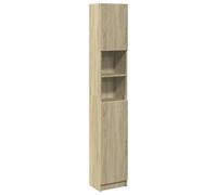 Bathroom Cabinet Cupboard Storage Rack Washer Shelf Engineered Wood vidaXL