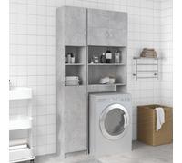 Bathroom Cabinet Cupboard Storage Rack Washer Shelf Engineered Wood vidaXL