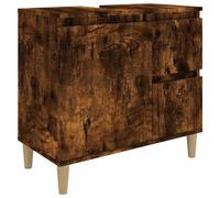 (smoked oak) vidaXL Bathroom Cabinet Cupboard Washroom Storage Cabinet Engineered Wood