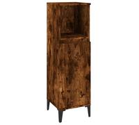 Bathroom Cabinet Cupboard Storage Smoked Oak Engineered Wood vidaXL