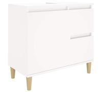 Bathroom Cabinet Cupboard Toilet Storage White Engineered Wood vidaXL