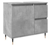 Bathroom Cabinet Cupboard Vanity Unit Concrete Grey Engineered Wood vidaXL