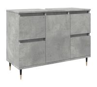 Bathroom Cabinet Cupboard Vanity Unit Concrete Grey Engineered Wood vidaXL