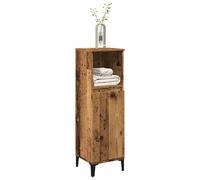 vidaXL Bathroom Cabinet Black Oak 30 x 30 x 100 cm Engineered Wood