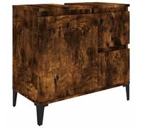 (smoked oak) vidaXL Bathroom Cabinet Cupboard Washroom Storage Cabinet Engineered Wood
