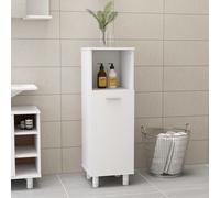 Bathroom Cabinet White 30x30x95cm Engineered Wood Slim Storage Cupboard w/ Door