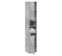 Bathroom Cabinet Engineered Wood Concrete Grey 32x34x188.5 cm Tall Slim Storage