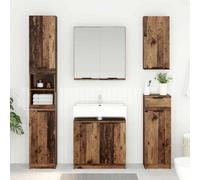 Bathroom Cabinet Engineered Wood Old Wood 64.5x33.5x59 cm Rustic Storage Compact