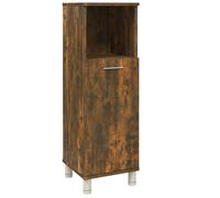 vidaXL Bathroom Cabinet Smoked Oak 30x30x95 cm Engineered Wood