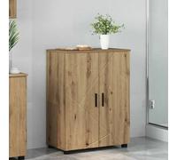 Bathroom Cabinet Freestanding Artisan Oak 60x35x80cm Engineered Wood and Metal.