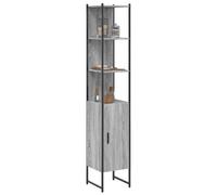 Bathroom Cabinet Grey Sonoma 33x33x185.5 cm Engineered Wood Berkfield Home Grey One Size