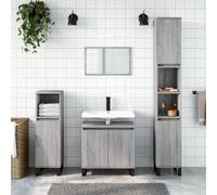 Bathroom Cabinet Grey Sonoma 58x33x60 cm Engineered Wood Berkfield Home Grey One Size