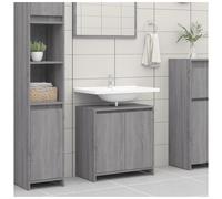 Vidaxl Bathroom Cabinet Grey Sonoma 60X33X61 Cm Engineered Wood, Grey