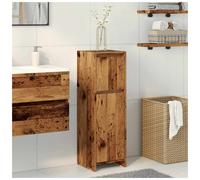 Bathroom cabinet Old Wood 30x30x95 cm Engineered Wood Drawer & Door Slim Storage [EEK: Yes]