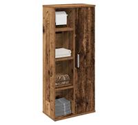 Bathroom Cabinet Old Wood 39x22x90cm Engineered Wood w/ Toilet Paper Holder Slim