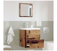Bathroom Cabinet Old Wood 41x38.5x45 cm Engineered Wood Wall-Mount Mirror Modern