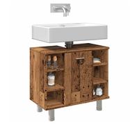 Bathroom Cabinet Old Wood 60x32x54 cm Engineered Wood 2 Doors 4 Shelves Modern.