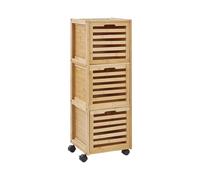 Bathroom Cabinet SHAWNEE Bamboo Wood 32 cm 30 cm 90 cm Light Brown