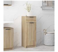 Bathroom cabinet slim Sonoma Oak engineered wood storage 32x33.5x90 cm tall unit