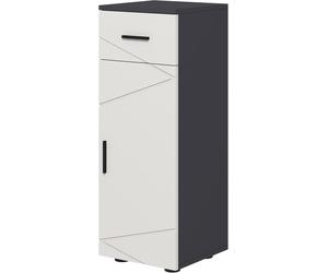 Bathroom Cabinet Slim Storage Cupboard Drawer Adjustable Shelf Modern Grey