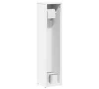 Bathroom Cabinet Slim Tall White Engineered Wood 20.5x20x90cm with Roll Holder.