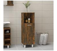 Bathroom Cabinet Smoked Oak 30x30x95 cm Engineered Wood Flush Door Indoor Tall.