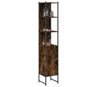 Bathroom Cabinet Smoked Oak 33x33x185.5 cm Engineered Wood Berkfield Home Brown One Size