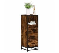 Bathroom cabinet Smoked Oak 35x37.5x100cm Engineered Wood Drawer Shelf Modern XL