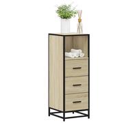 Bathroom cabinet Sonoma oak 35x37.5x100 cm Engineered wood metal frame tall unit