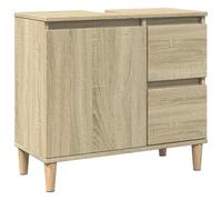 Bathroom Cabinet Storage Cupboard Sonoma Oak Engineered Wood vidaXL