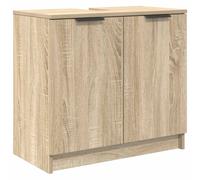 vidaXL Bathroom Cabinet Sonoma Oak 64.5 x 33.5 x 59 cm Engineered Wood