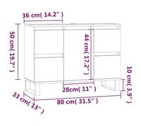 Bathroom Cabinet Vanity Unit Sink Basin Storage with Doors & Drawers Unit