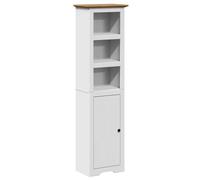 (white and brown) vidaXL Bathroom Cabinet BODO White 44x30x160 cm bathroom storage cabinet