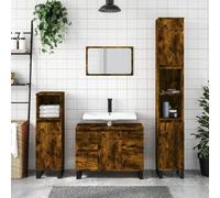 Bathroom Cabinet Vanity Unit Storage Cabinet Cupboard Engineered Wood vidaXL