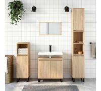 Bathroom Cabinet Vanity Unit Storage Cabinet Cupboard Engineered Wood vidaXL