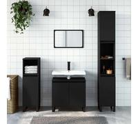 Bathroom Cabinet Vanity Unit Storage Cabinet Cupboard Engineered Wood vidaXL