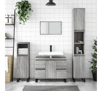 Bathroom Cabinet Vanity Unit Storage Cabinet Cupboard Engineered Wood vidaXL