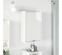 vidaXL Bathroom Cabinet with Door High Gloss White 39 x 23.5 x 65 cm