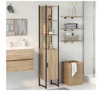 vidaXL Bathroom Cabinet Sonoma 33 x 33 x 185.5 cm Engineered Wood