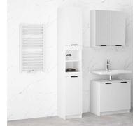Vidaxl Bathroom Cabinet White 32X34X188.5 Cm Engineered Wood