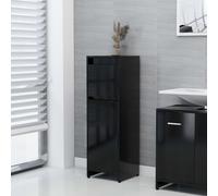 vidaXL Bathroom Cabinet Black Engineered Wood Home Cupboard Under Basin Unit