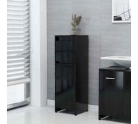 vidaXL Bathroom Cabinet Black 30X30X95cm Engineered Wood, Black