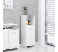 Bathroom Cabinet White 30x30x95 cm Engineered Wood Tall Slim Storage with Shelf