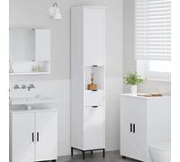 vidaXL Bathroom Cabinet with Drawer with Door White 31.5 x 33 x 190 cm