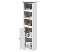 Bathroom Cabinet White 44x30x160cm Solid Pine & Engineered Wood Metal 3-Comp