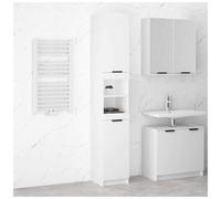 Vidaxl Bathroom Cabinet White 32X34X188.5 Cm Engineered Wood